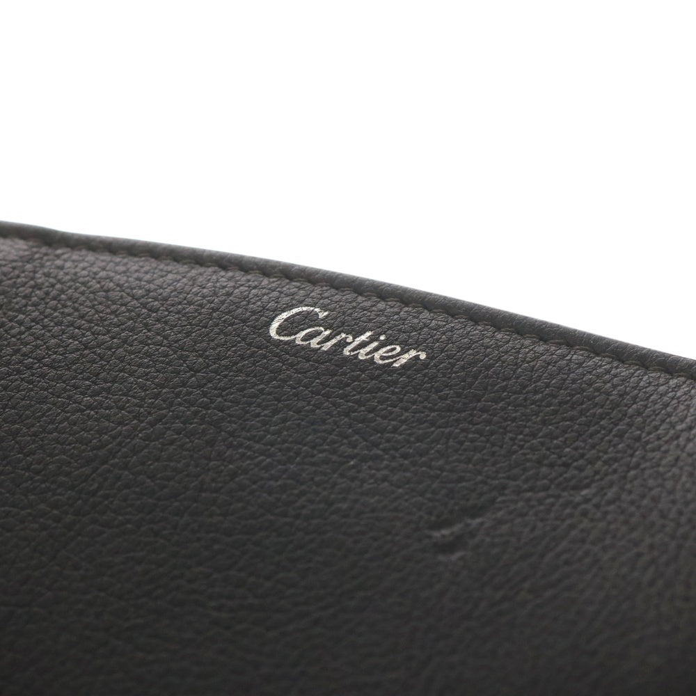Cartier(カルティエ) Cドゥカルティエ 小物入れ レザーポーチ ブラック