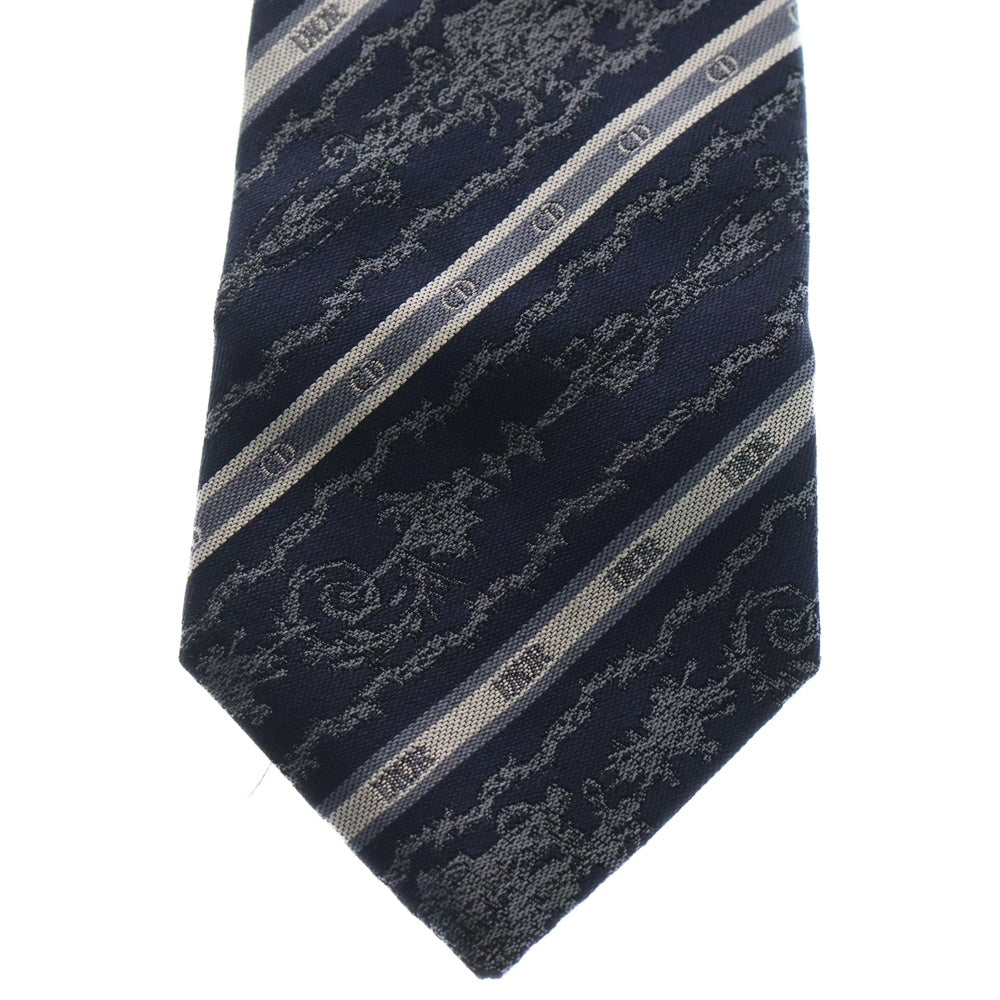 DIOR(ディオール) トワルドゥジュイ ジャガード シルク ネクタイ ネイビー