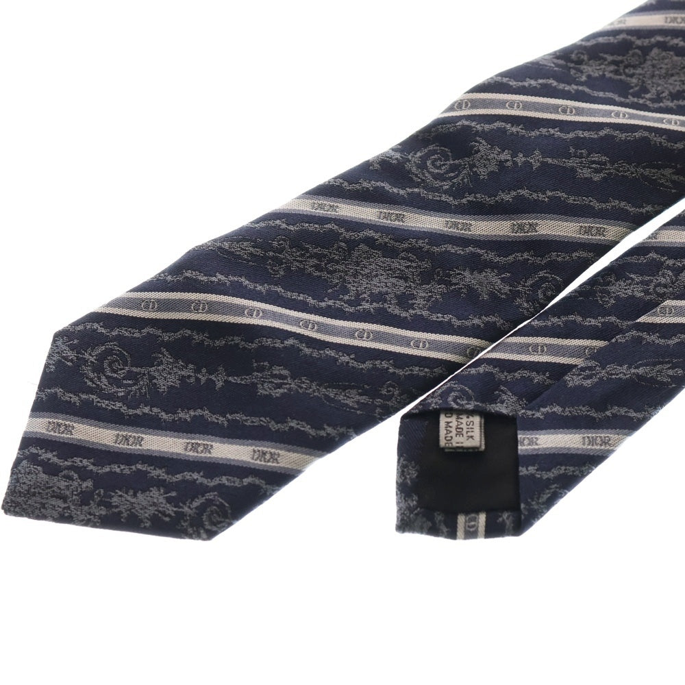 DIOR(ディオール) トワルドゥジュイ ジャガード シルク ネクタイ ネイビー