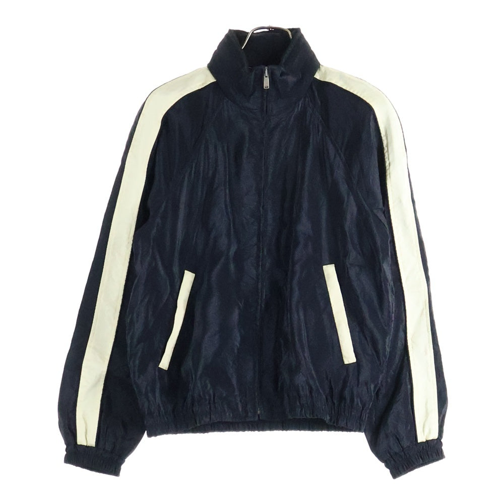 SAINT LAURENT PARIS(サンローランパリ) 22SS エンブロイダリーロゴ サイドライン ナイロントラックジャケット ブラック 684942 Y2E80