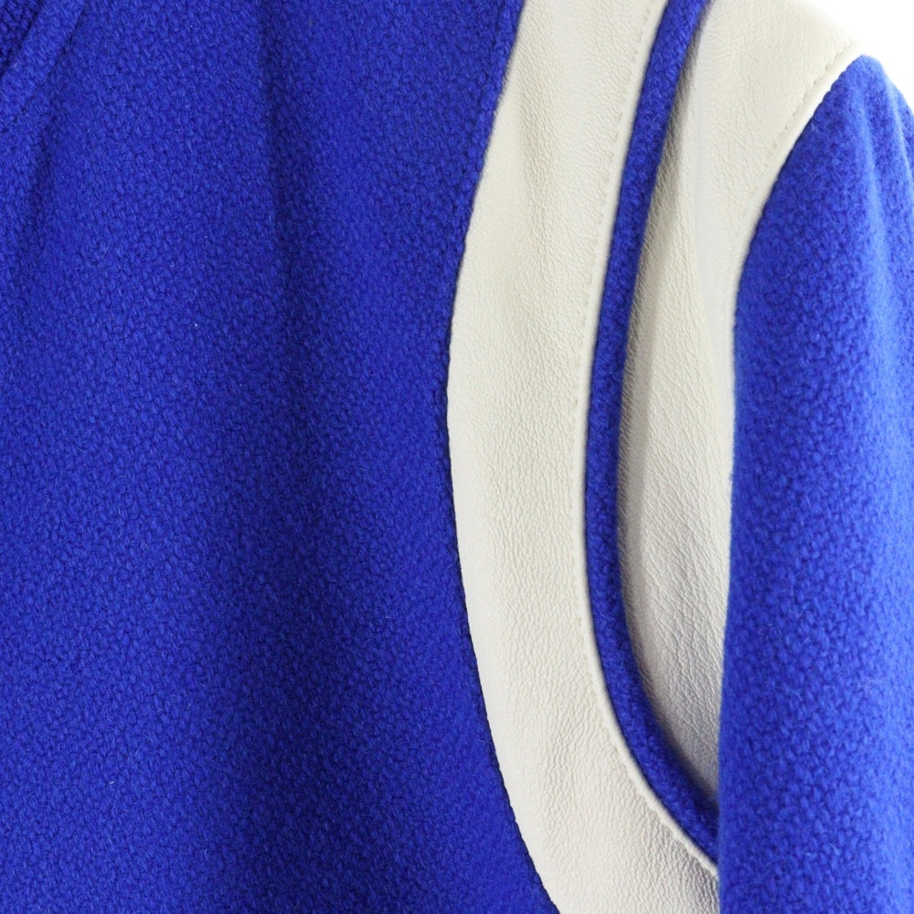 SAINT LAURENT PARIS(サンローランパリ) TEDDY JACKET テディジャケット スタジアム ボンバージャケット ブルー 354718 Y180W