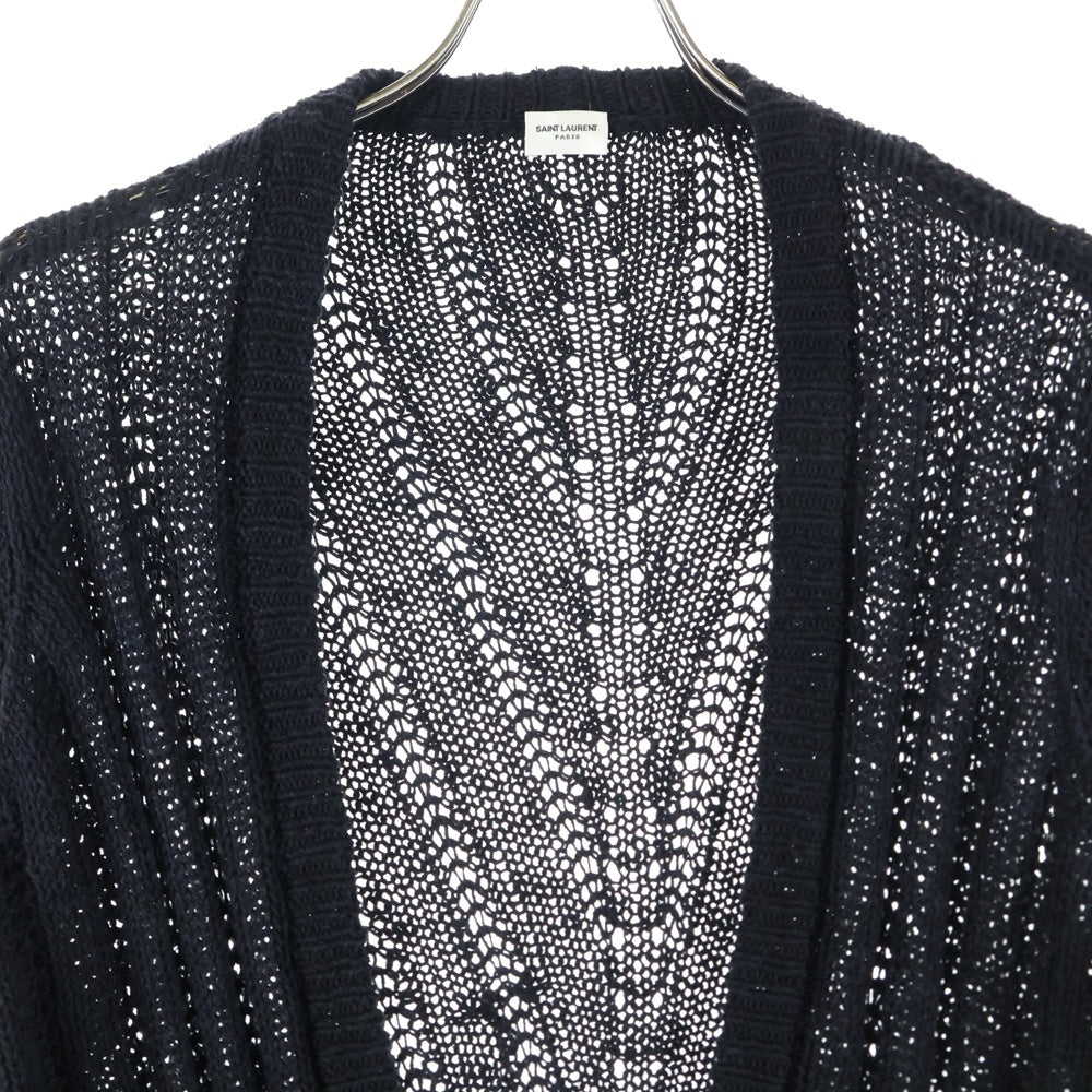 SAINT LAURENT PARIS(サンローランパリ) ローゲージ リブニット カーディガン ブラック 724104 Y75VP