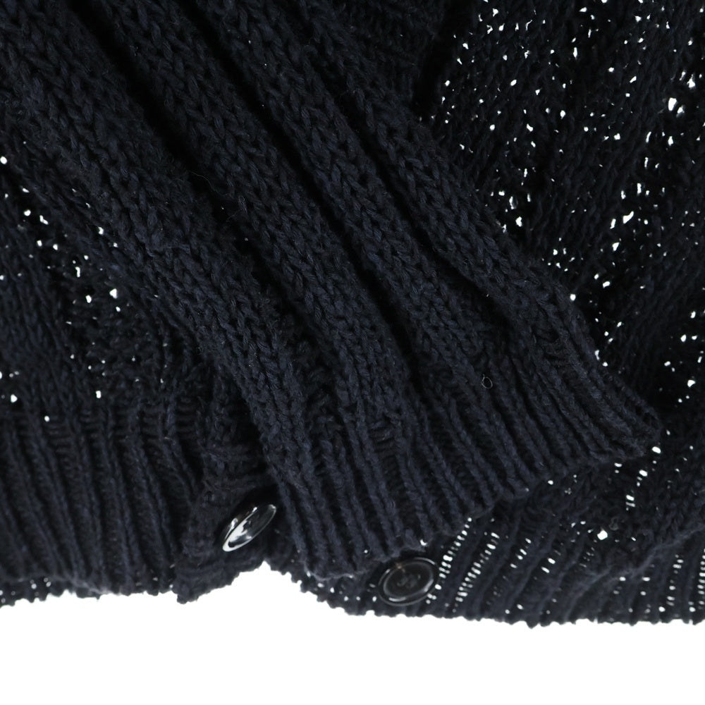 SAINT LAURENT PARIS(サンローランパリ) ローゲージ リブニット カーディガン ブラック 724104 Y75VP