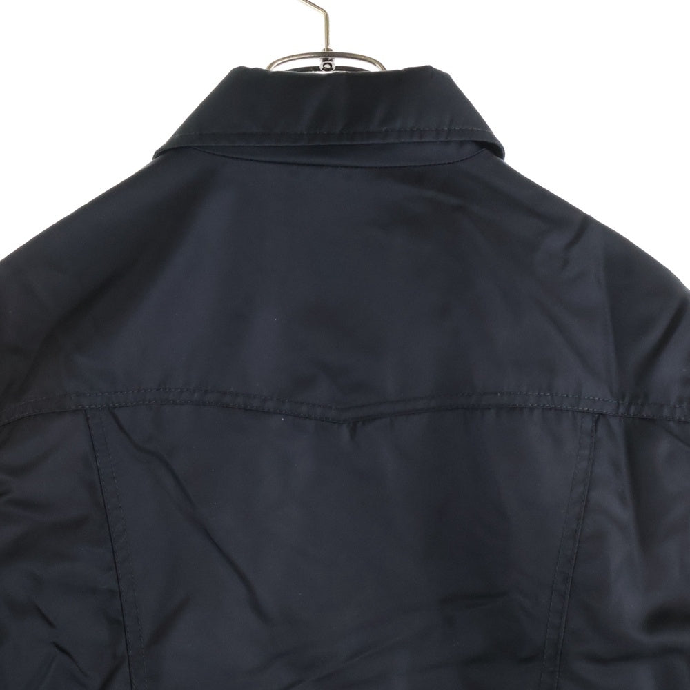 SAINT LAURENT PARIS(サンローランパリ) 21AW 中綿入り ナイロントラッカージャケット 内レオパード柄 ブラック 6951B1 Y245W