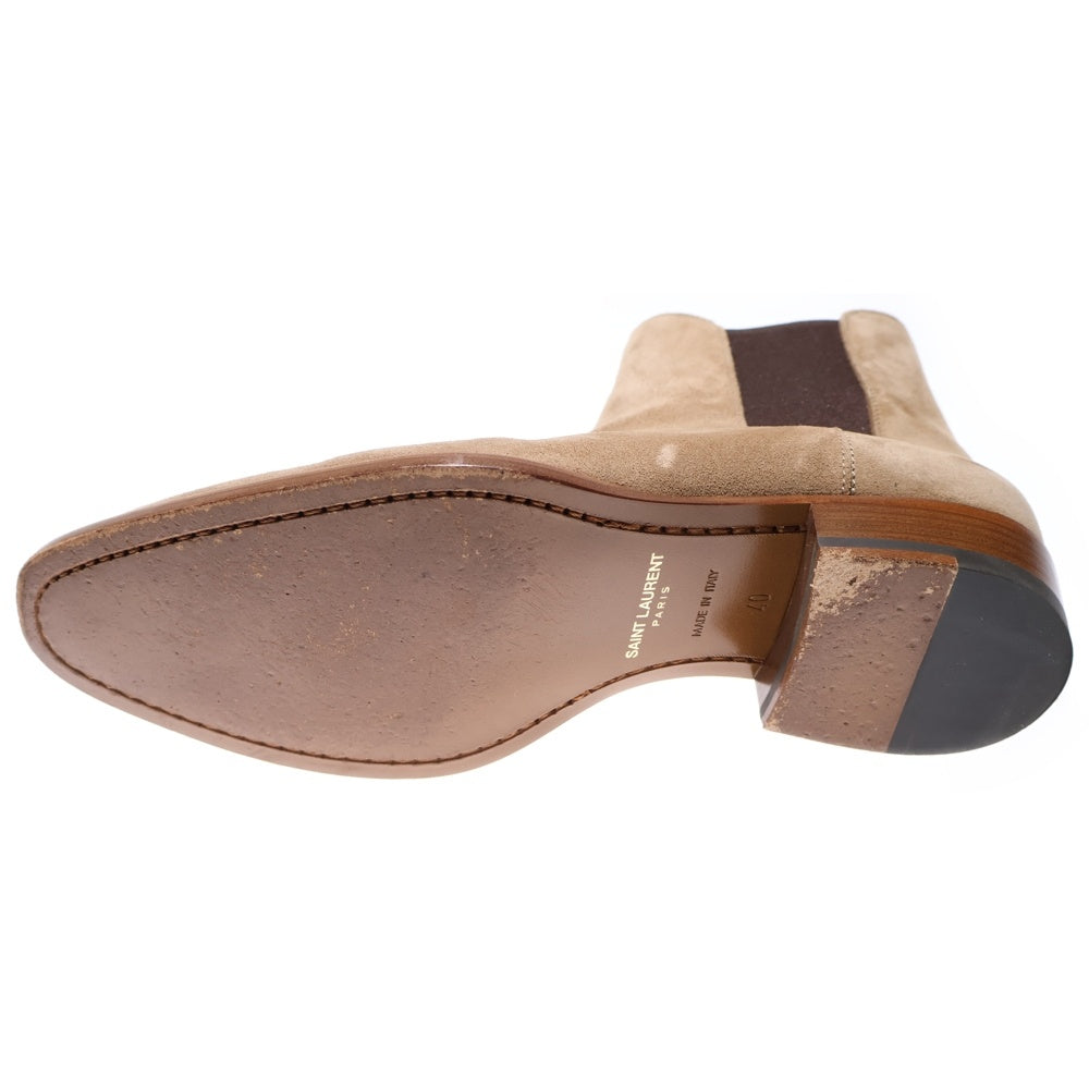 SAINT LAURENT PARIS(サンローランパリ) スエード サイドゴア レザーブーツ ベージュ 443208