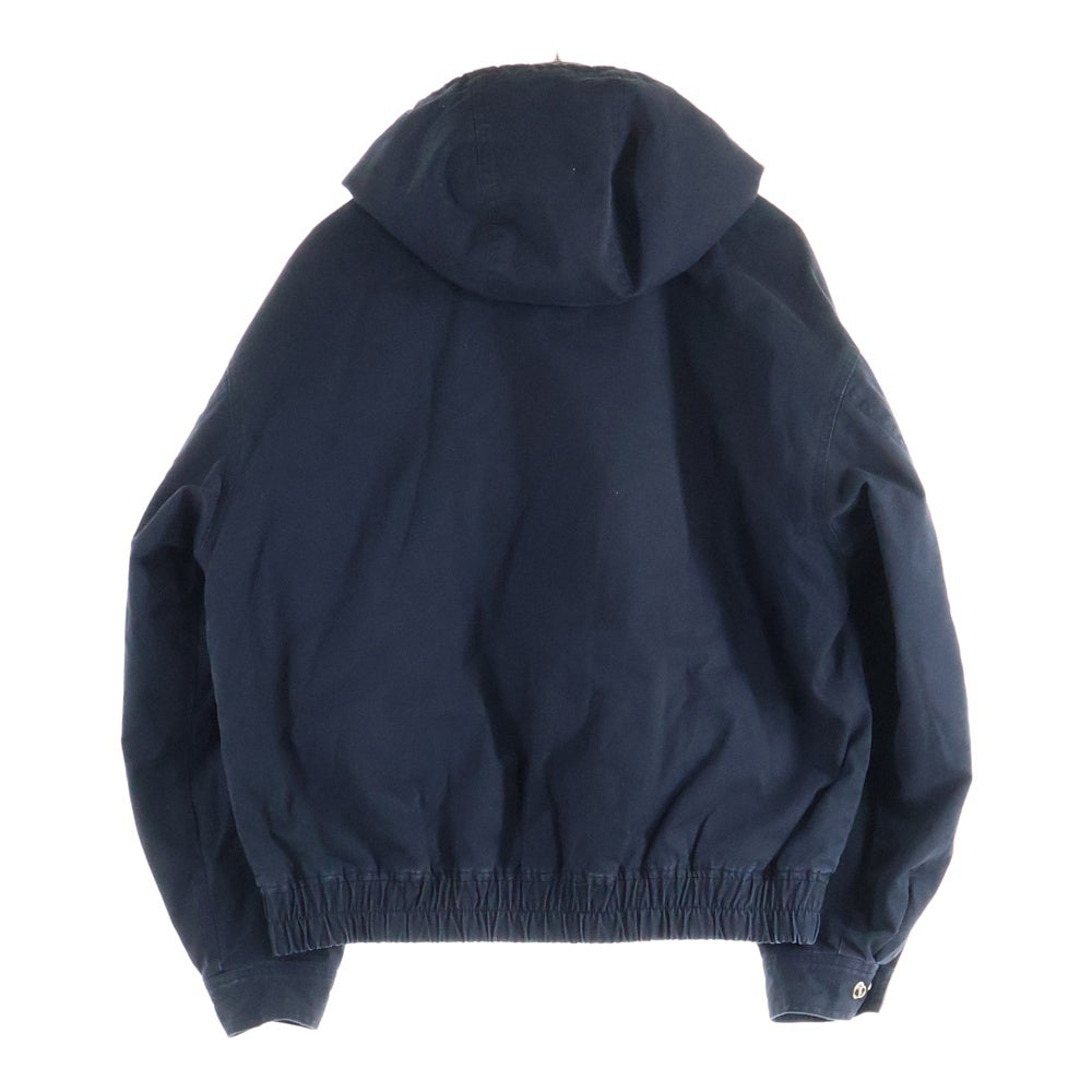 SUPREME(シュプリーム) 24AW Leather Collar Utility Jacket レザーカラー ユーティリティ ジップアップ ジャケット ブルゾン ブラック