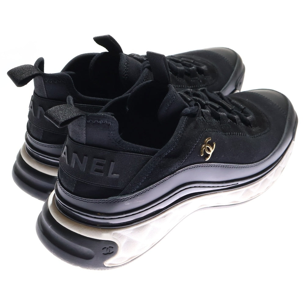 CHANEL(シャネル) ココマークレザーファブリックローカットスニーカー