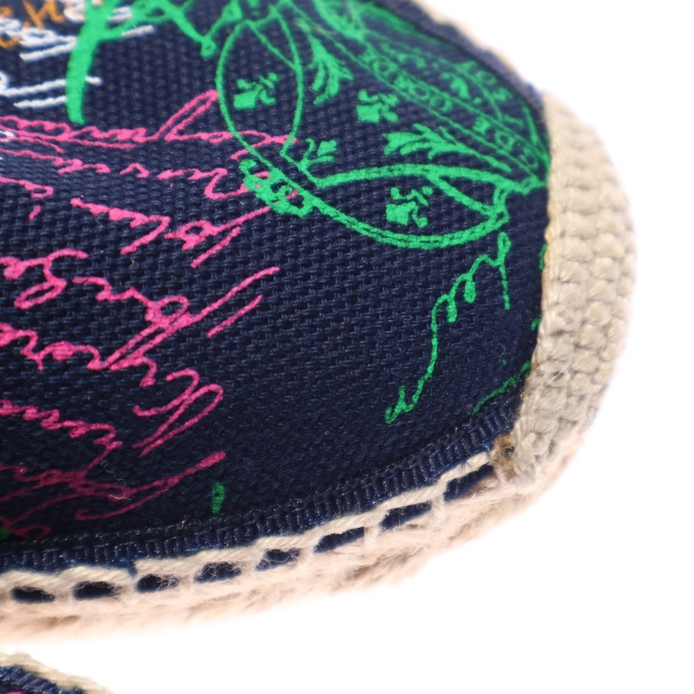 Berluti(ベルルッティ) カリグラフィ エスパドリーユ キャンバス スリッポン フラットシューズ ネイビー