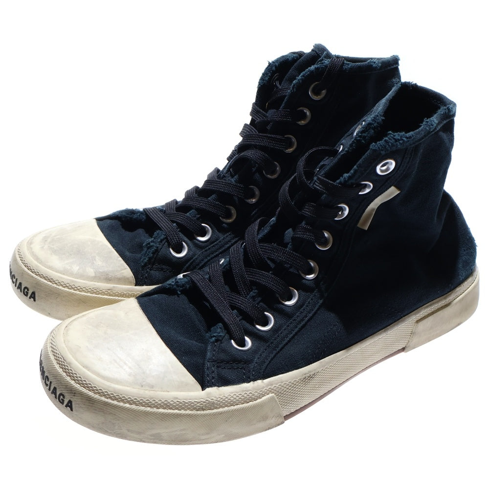 BALENCIAGA(バレンシアガ) Paris High Top Sneaker パリス ダメージ加工 ハイカットスニーカー ブラック 688756