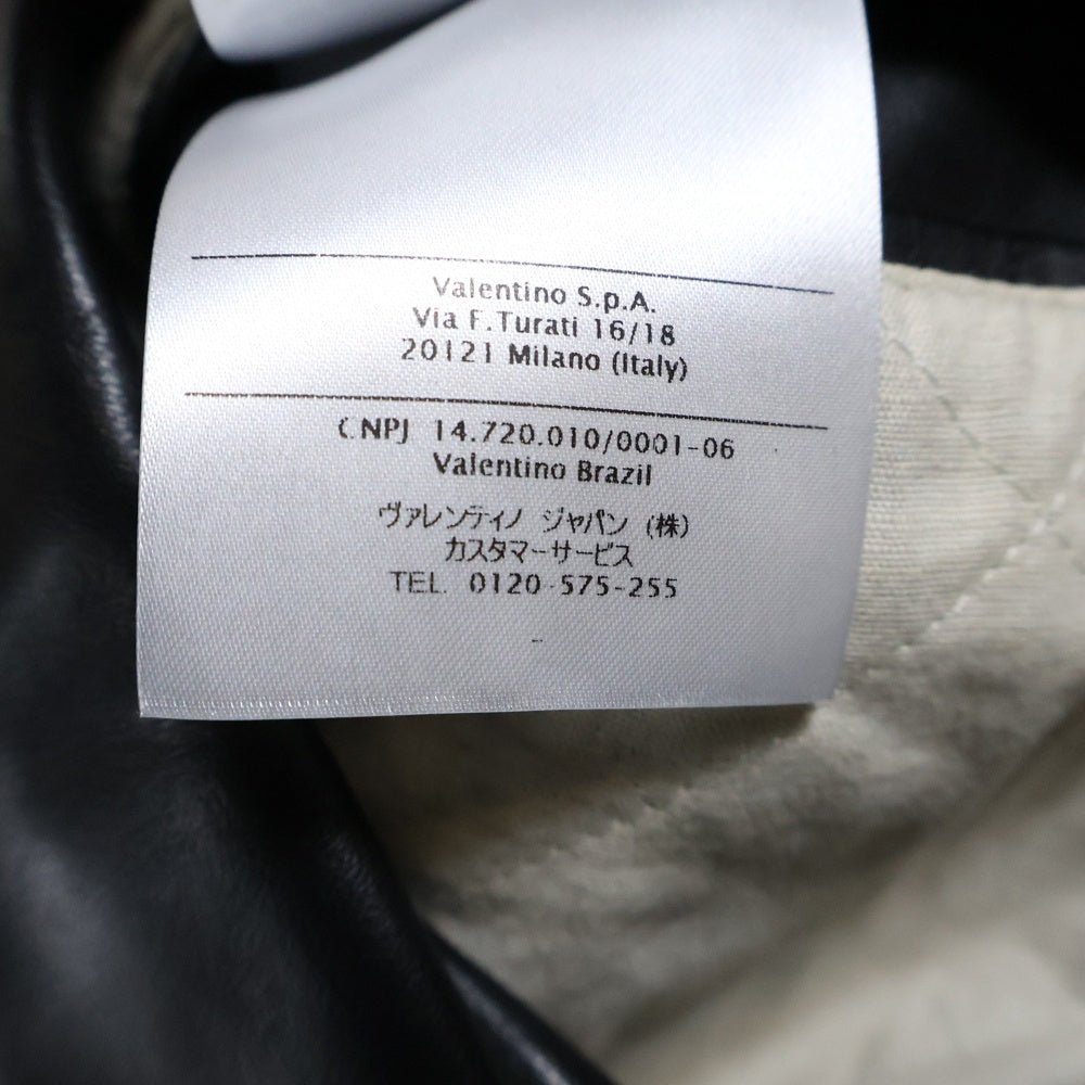 VALENTINO(ヴァレンティノ) ロックスタッズ 中綿 WZIP レザー ダブル