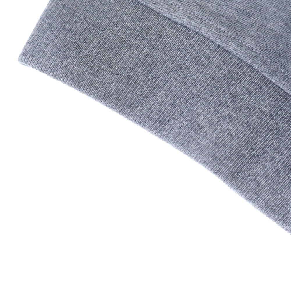 HERMES(エルメス) Metallerie au Carre レザー フロントロゴ 半袖 スウェットシャツ グレー