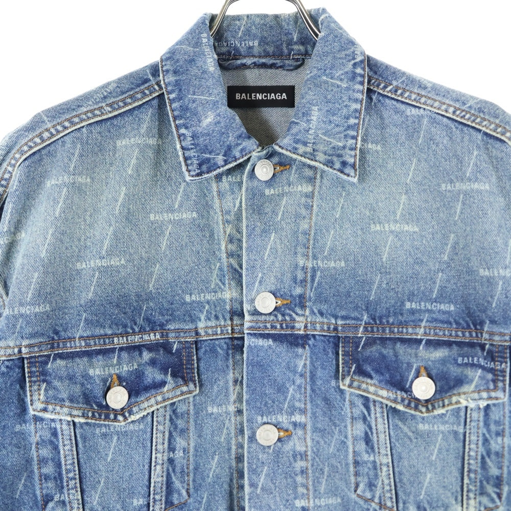 BALENCIAGA(バレンシアガ) DENIM ALL OVER LOGO JACKET 620731 TJW53
