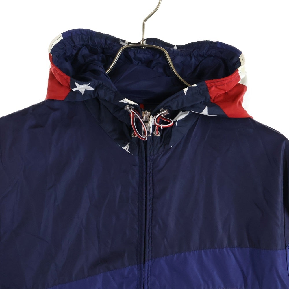 MONCLER(モンクレール) CAM GIUBBOTTO キャムジュボット トリコロールカラー フーデッドナイロンジャケット ネイビー E10914113685