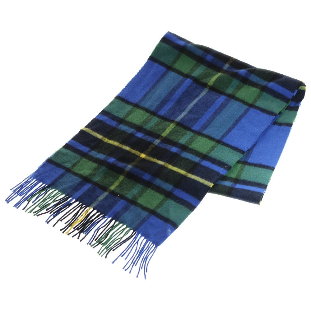 Johnstons Of Elgin(ジョンストンズ オブ エルガン) チェック柄 カシミヤマフラー アクセサリー グリーン調 82-218-26-080110 レディース