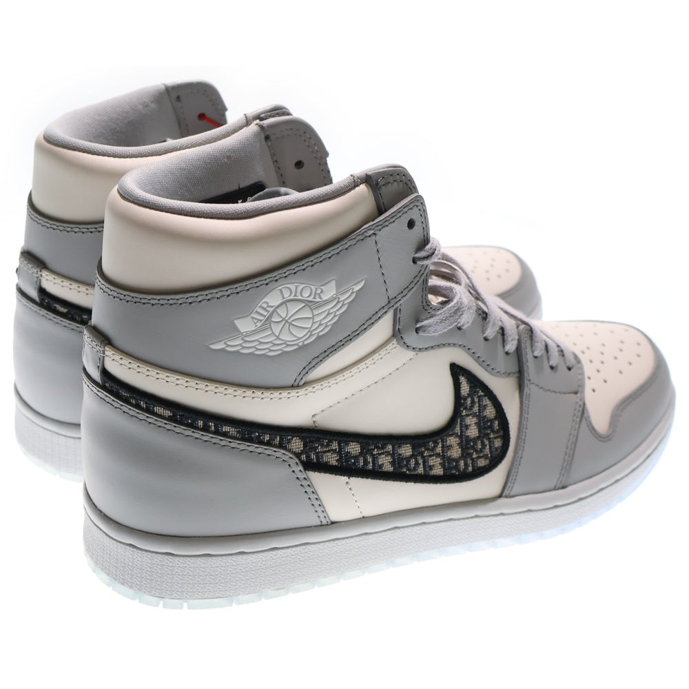 NIKE(ナイキ) ×DIOR AIR JORDAN 1 HIGH OG ディオール エアジョーダン1 ハイカットスニーカー ホワイト/グレー US10.5/28.5cm CN8607-002
