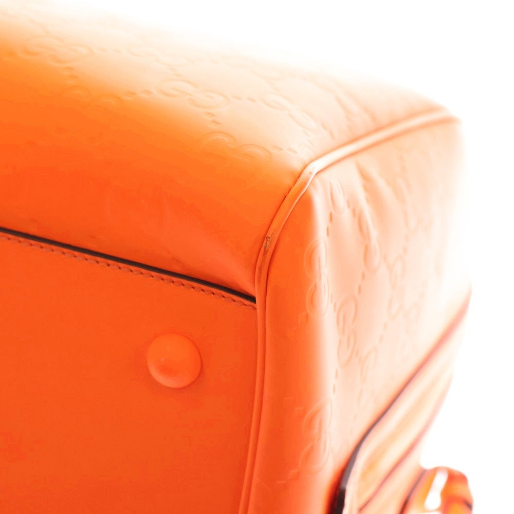 GUCCI(グッチ) ラバーエフェクト ミディアム ダッフルバッグ ボストンバッグ オレンジ 771235