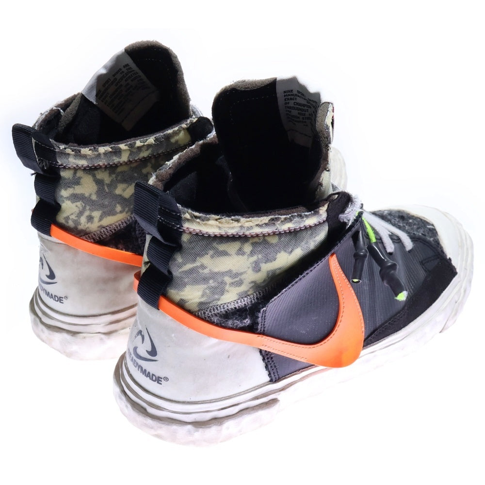 NIKE(ナイキ) ×READYMADE BLAZER MID CZ3589-001 レディメイド ブレーザー ミッドカットスニーカー ブラック/ホワイト/オレンジ US8/26cm