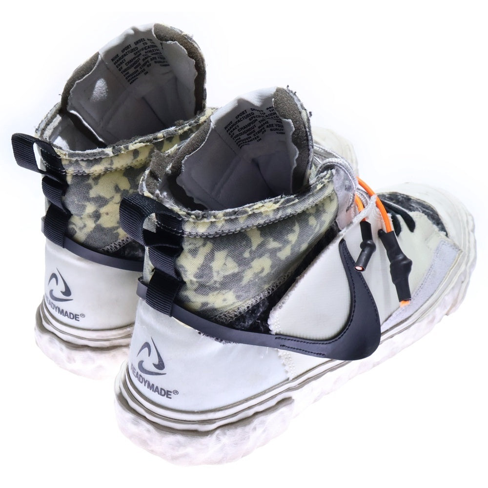 NIKE(ナイキ) ×READYMADE BLAZER MID CZ3589-100 レディメイド ブレーザー ミッドカットスニーカー ホワイト/ブラックUS9.5/27.5cm