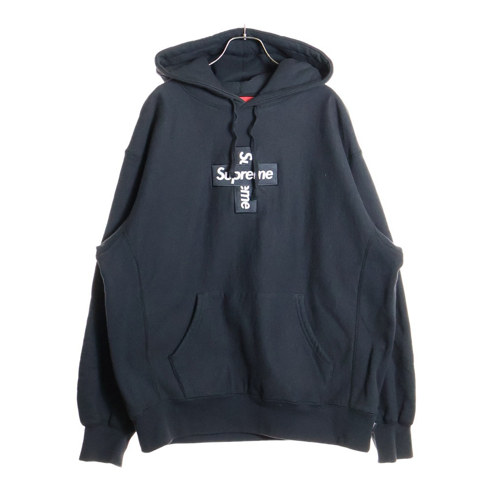 SUPREME(シュプリーム) 20AW Cross Box Logo Hooded Sweatshirt クロスボックスロゴスウェット プルオーバーパーカー ブラック