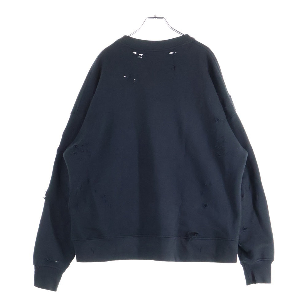 AIMRI ブラック スウェット 青いヒョウ刺繍　正規　アミリ AIMRI ブラック スウェット 青いヒョウ刺繍正規アミリ