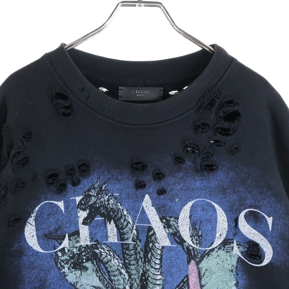 AMIRI(アミリ) CHAOS グランジ ダメージ加工 クルーネックスウェット