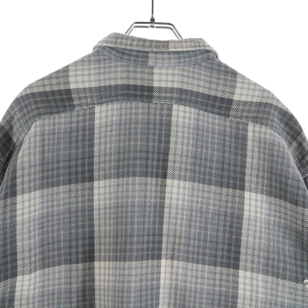 BOWWOW(バウワウ) REPAIR AGEING FLANNEL SHIRTS ダメージ加工 フランネルシャツ 長袖シャツ グレー