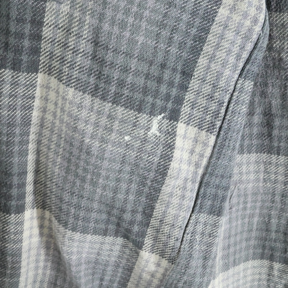 BOWWOW(バウワウ) REPAIR AGEING FLANNEL SHIRTS ダメージ加工 フランネルシャツ 長袖シャツ グレー
