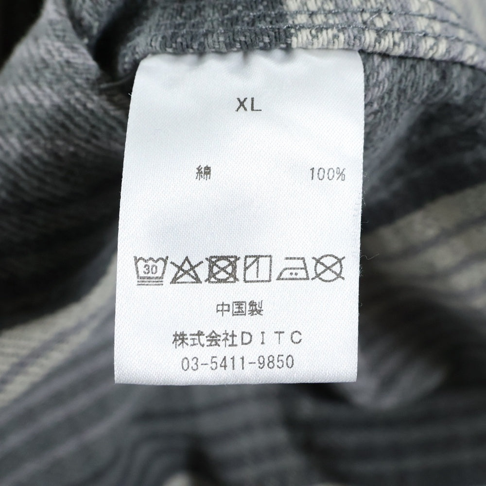 BOWWOW(バウワウ) REPAIR AGEING FLANNEL SHIRTS ダメージ加工 フランネルシャツ 長袖シャツ グレー