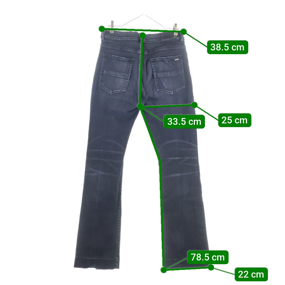 AMIRI(アミリ) STACK FLAIR JEAN スタックフレアジーンズ フレアデニムパンツ ブラック