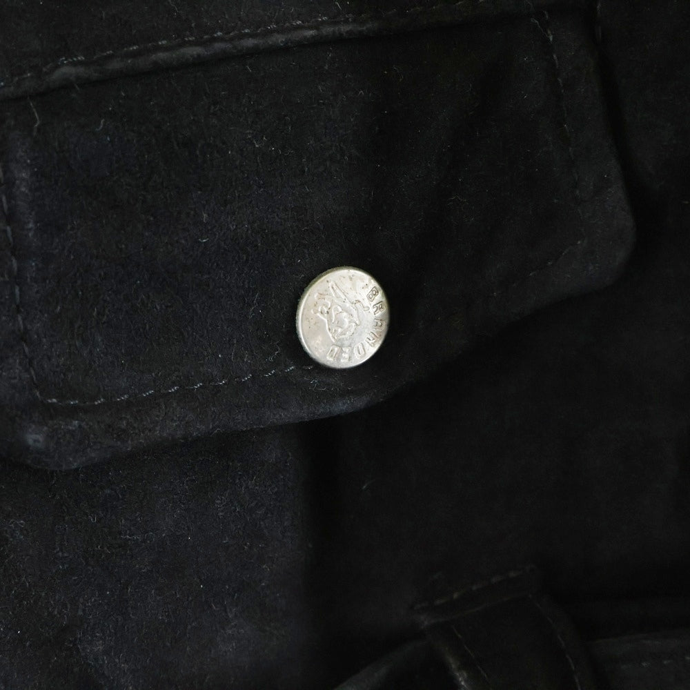 BRANDED GARMENT(ブランデッドガーメンツ) スエードレザーダブルライダースジャケット ブラック