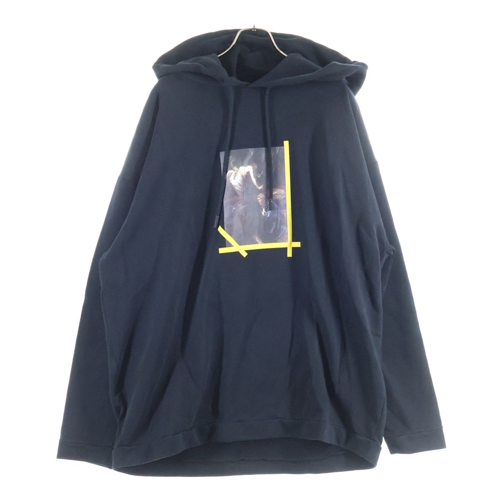 OFF-WHITE(オフホワイト) フロントバックプリント プルオーバーフーディーパーカー ブラック OMBB009G19003015