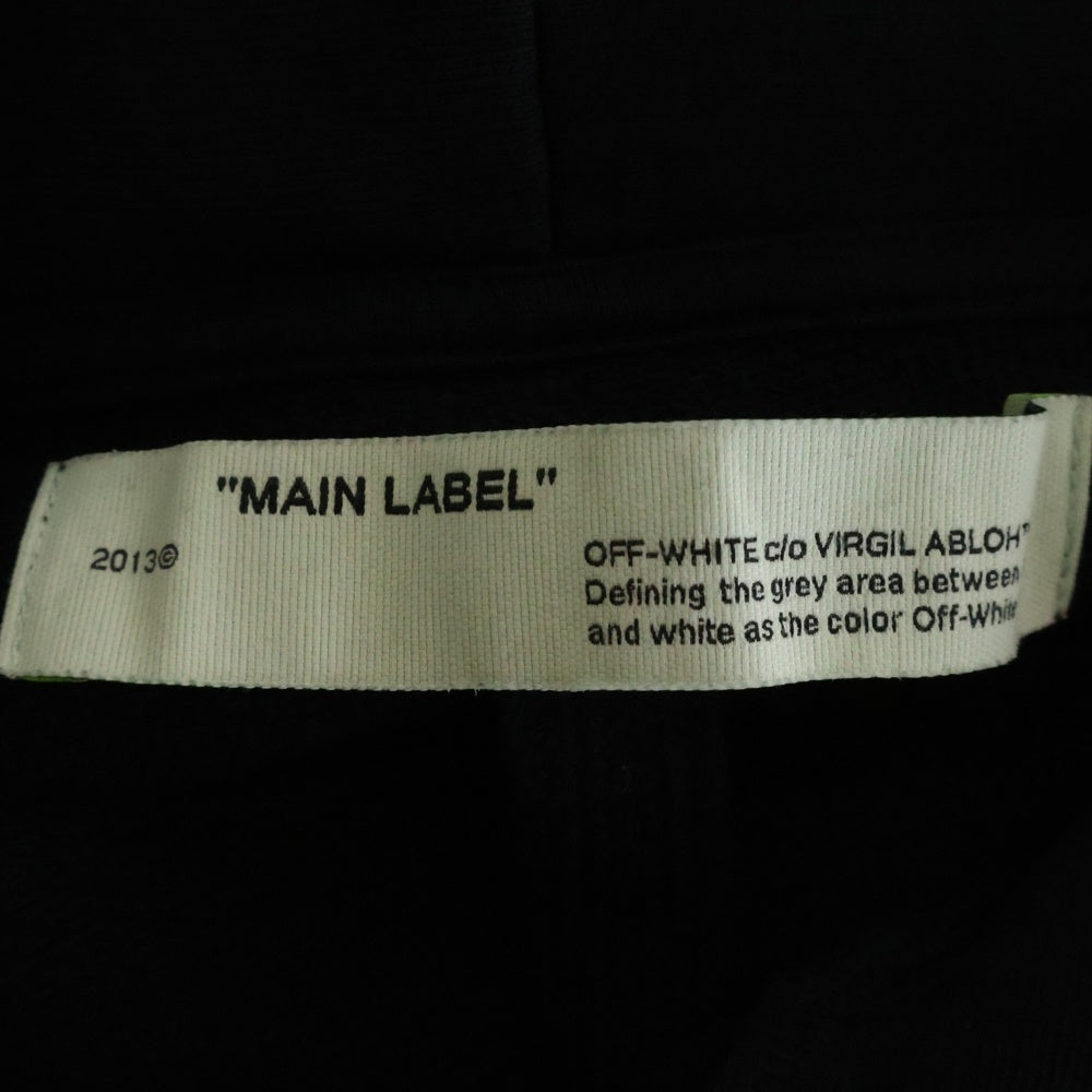 OFF-WHITE(オフホワイト) フロントバックプリント プルオーバーフーディーパーカー ブラック OMBB009G19003015