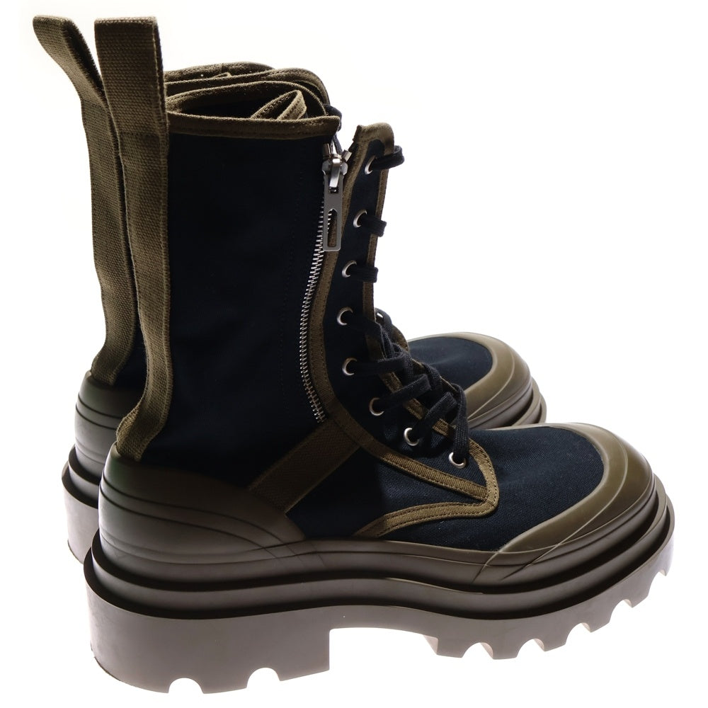 BOTTEGA VENETA(ボッテガヴェネタ) 23SS ラバー レースアップ ブーツ 730234 ブラック/ブラウン