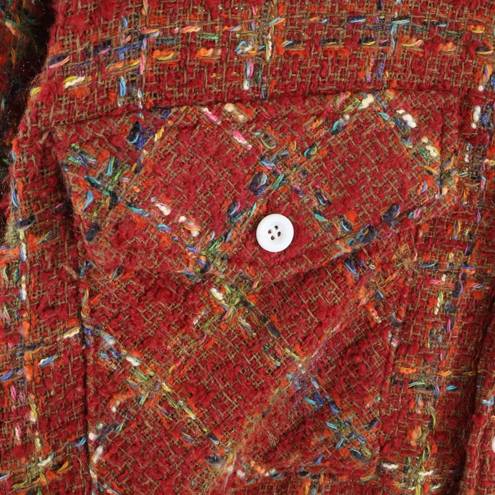 MLVINCE(メルヴィンス) ツイード フランネル 長袖シャツ ジャケット レッド