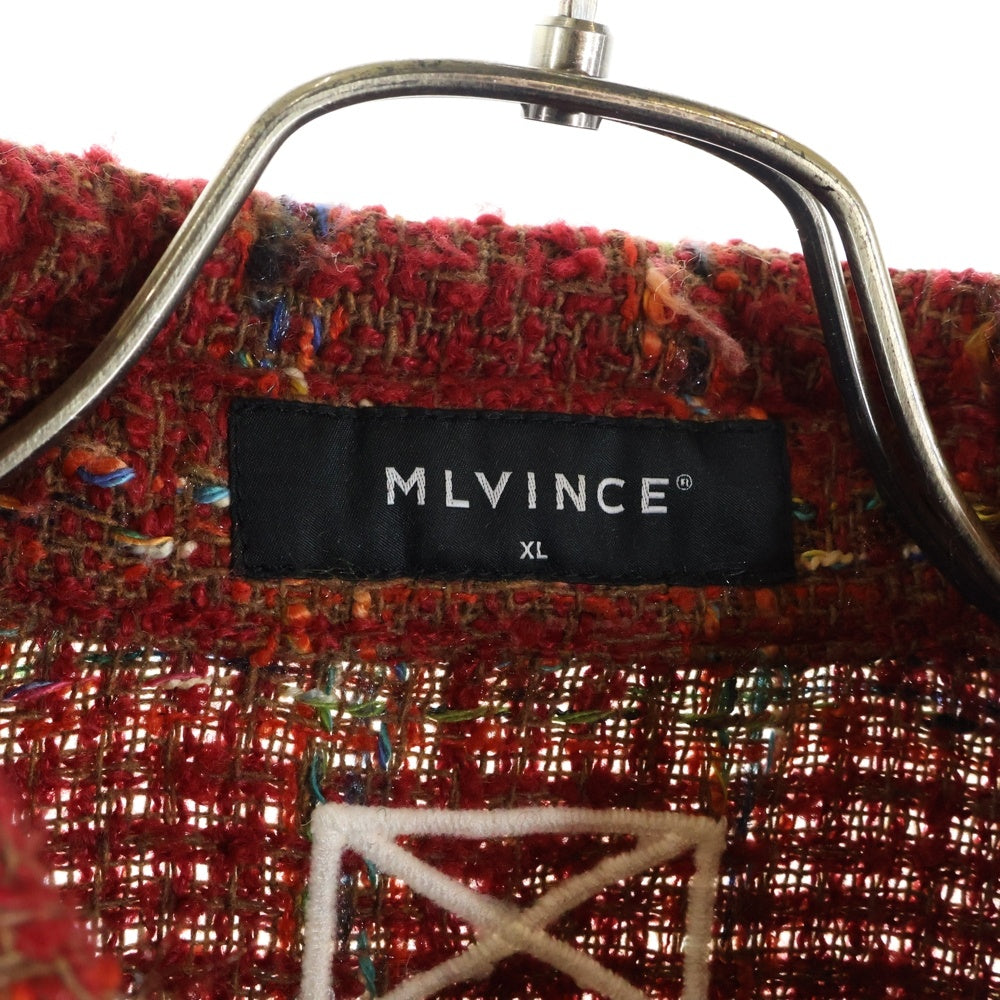 MLVINCE(メルヴィンス) ツイード フランネル 長袖シャツ ジャケット レッド