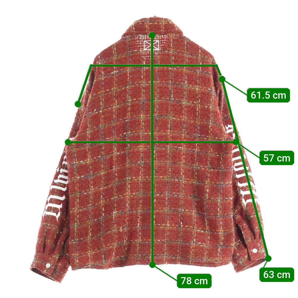 MLVINCE(メルヴィンス) ツイード フランネル 長袖シャツ ジャケット レッド