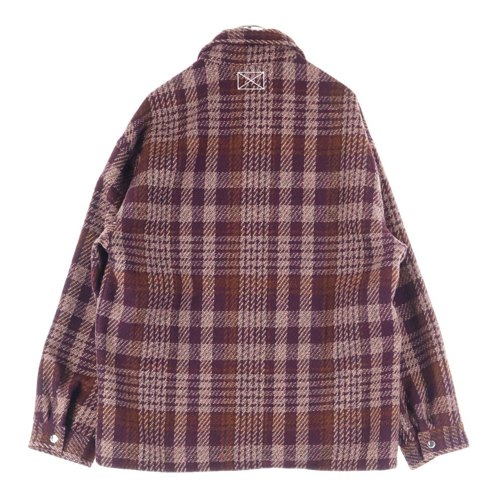 MLVINCE チェック柄ジャケット MLVINCE メルヴィンス OUILTED CHECK SHIRT JACKET キルティング加工