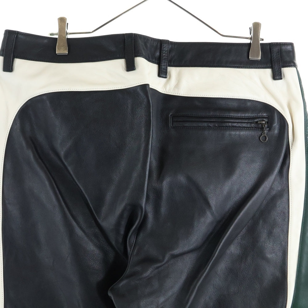 SUPREME(シュプリーム) 24AW ×Martine Rose Leather Pant マーティンローズ レザー トラックロングパンツ ブラック