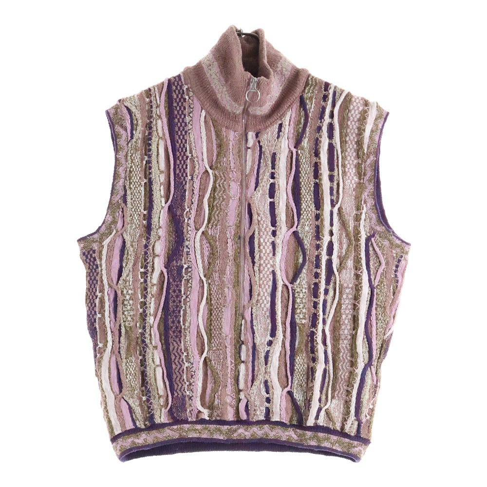 KAPITAL(キャピタル) 7G ニット GAUDYハーフZIPベスト パープル K2504KN814