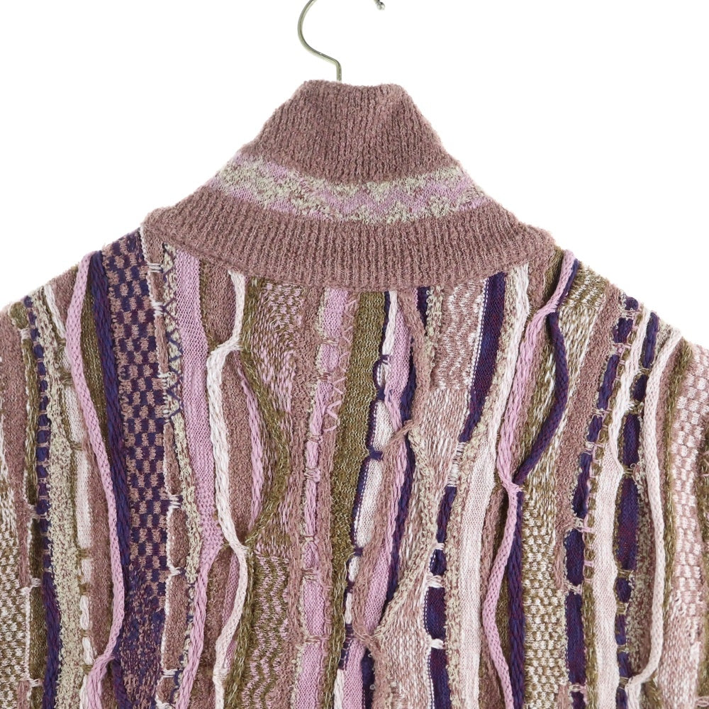 KAPITAL(キャピタル) 7G ニット GAUDYハーフZIPベスト パープル K2504KN814