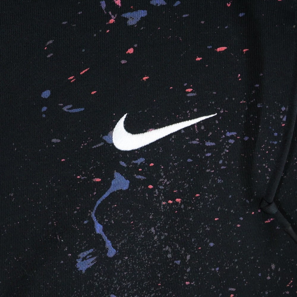 NIKE(ナイキ) USA M NK SOLO FLC PO HD 総柄 スウェットプルオーバーパーカー ブラック FD7666-010