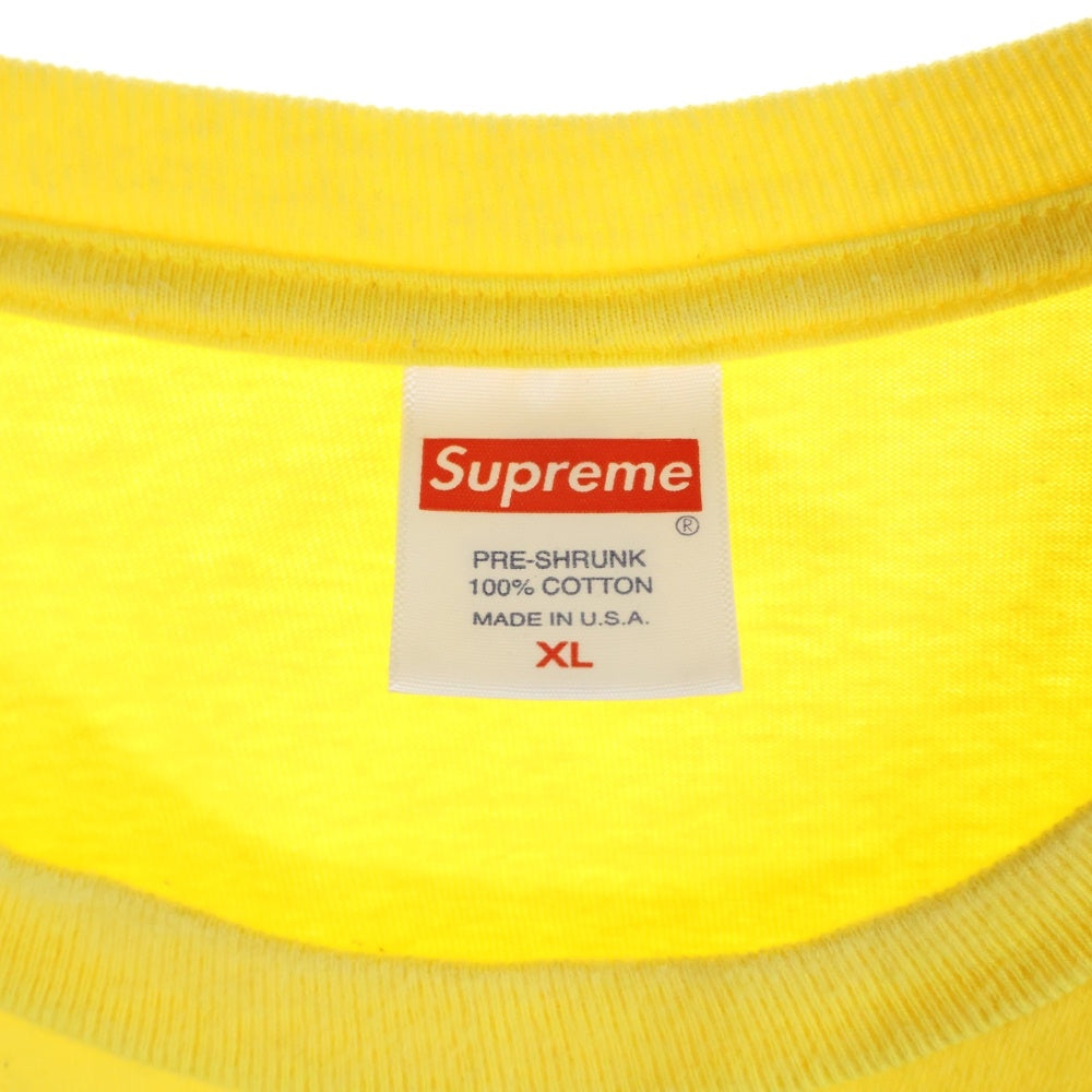 SUPREME(シュプリーム) 22AW Joie De Vivre Tee ジョイデビブレ クルーネックロゴプリント半袖Tシャツ カットソー イエロー