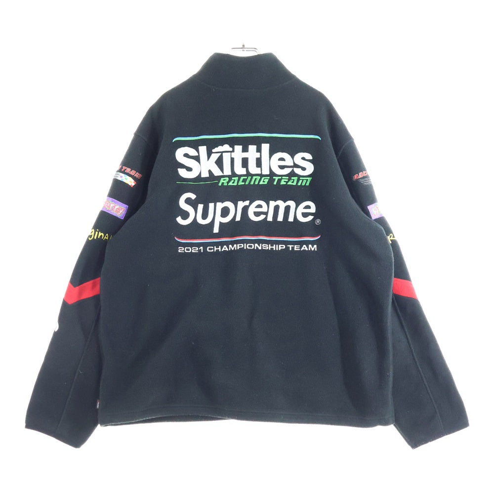 SUPREME(シュプリーム) 21AW Skittles Polartec Jacket スキットルズ ロゴ刺繍 ポーラテック フリースジャケット ブラック