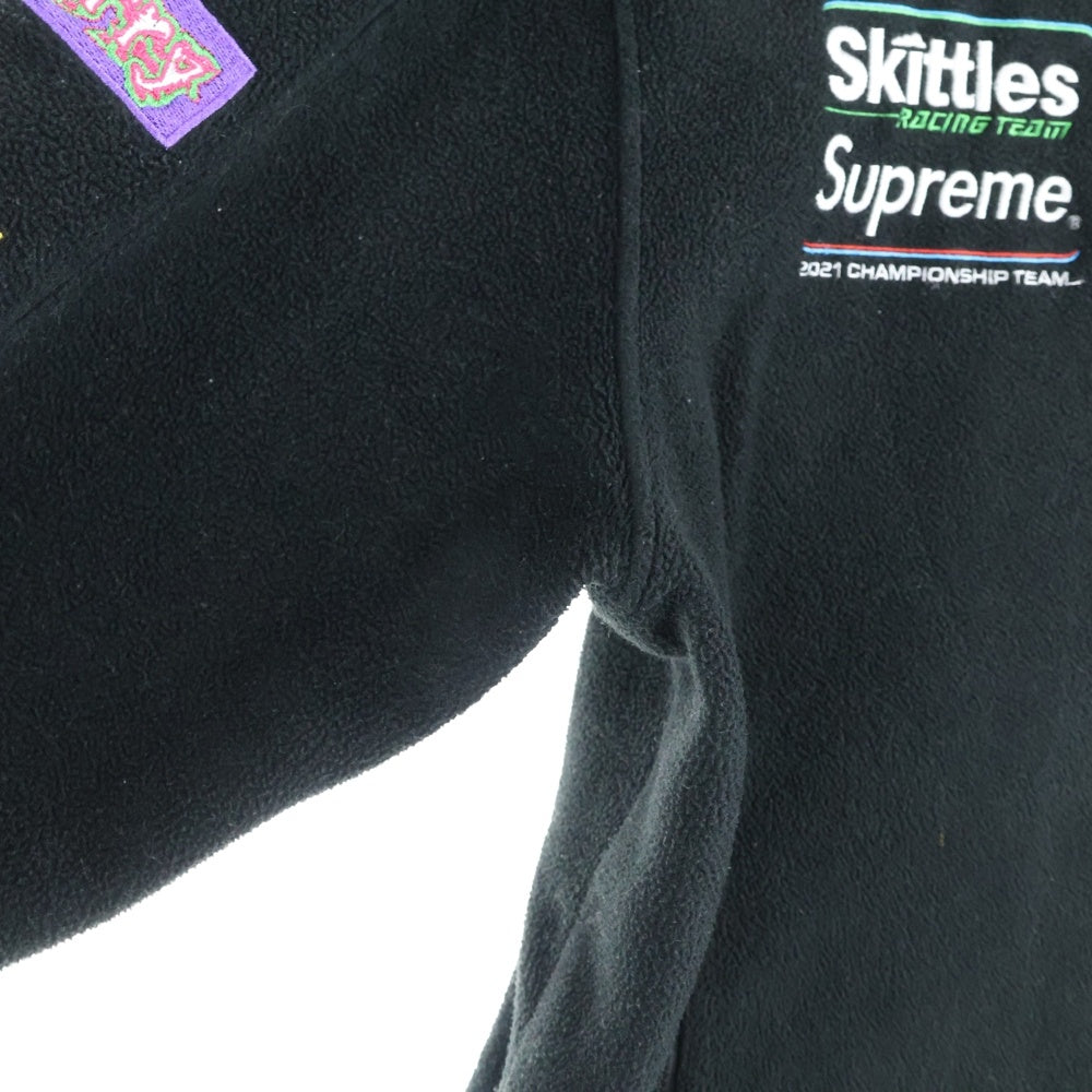 SUPREME(シュプリーム) 21AW Skittles Polartec Jacket スキットルズ ロゴ刺繍 ポーラテック フリースジャケット ブラック