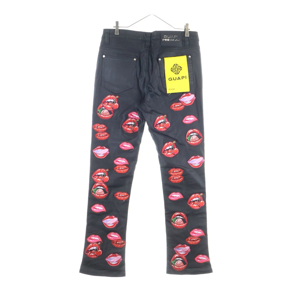 GUAPI(グアピ) WAXED KISS STACKED DENIM ワックス加工 キスパッチ