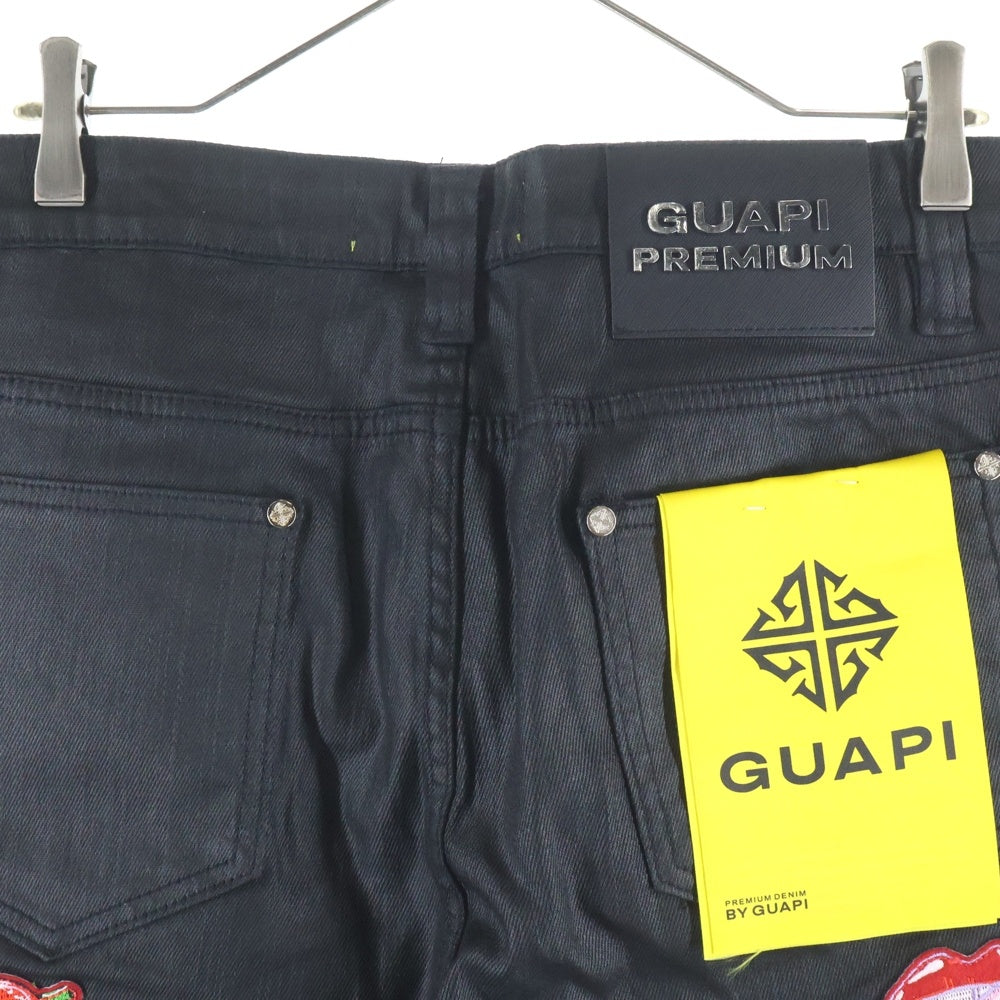 GUAPI(グアピ) WAXED KISS STACKED DENIM ワックス加工 キスパッチ