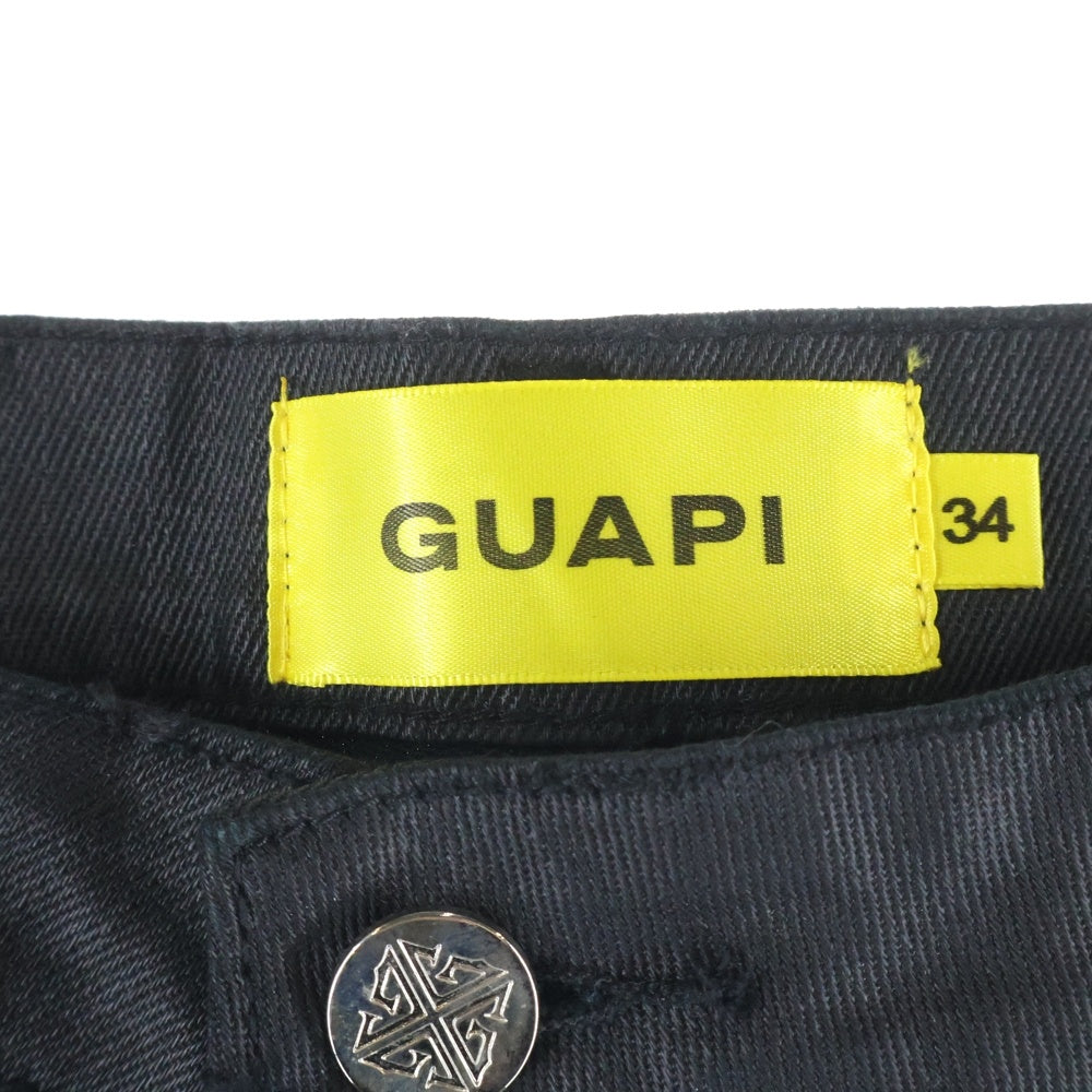 GUAPI(グアピ) WAXED KISS STACKED DENIM ワックス加工 キスパッチ