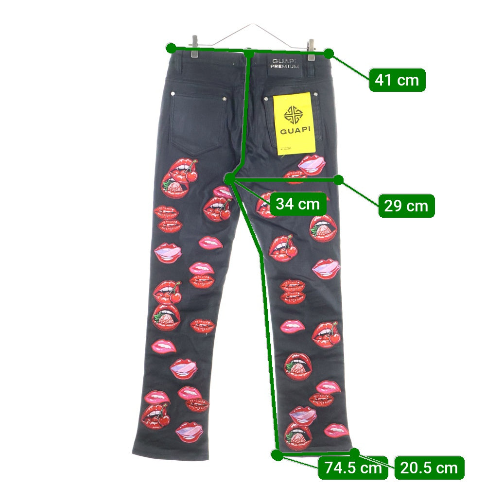 GUAPI(グアピ) WAXED KISS STACKED DENIM ワックス加工 キスパッチ