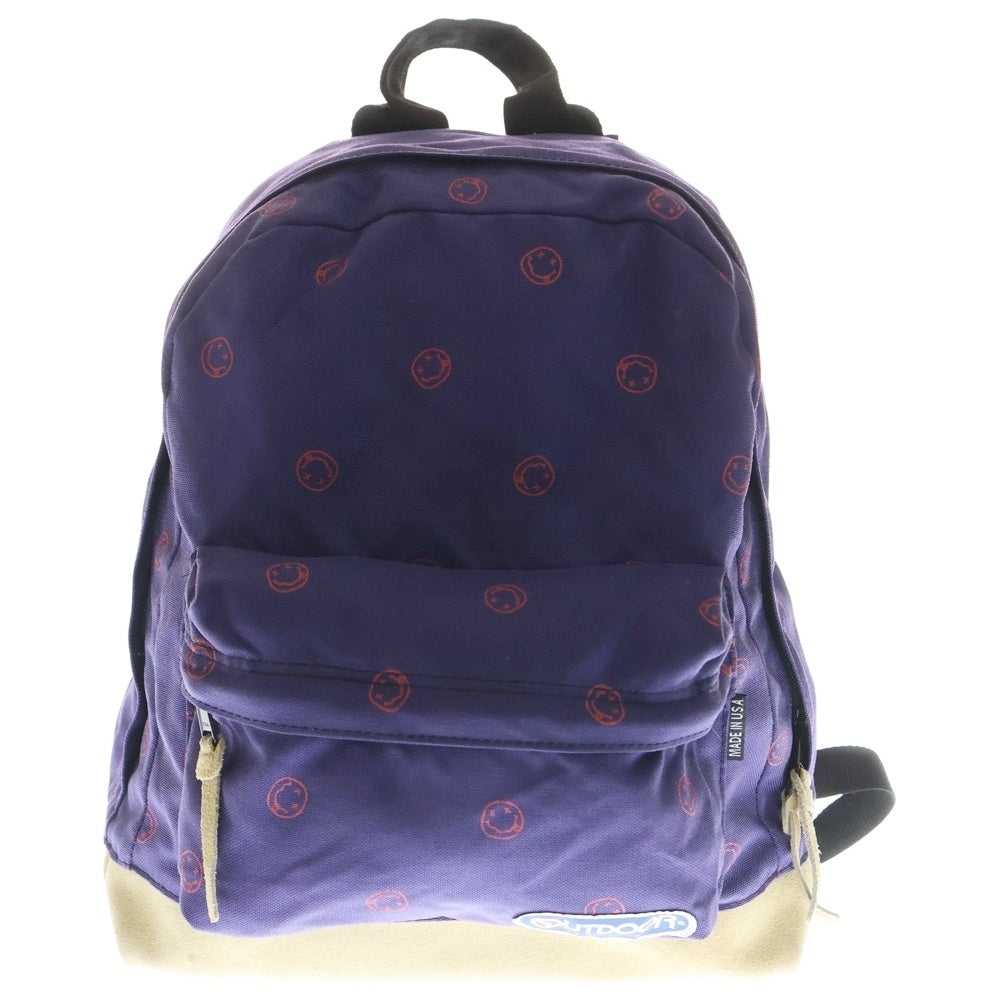 HYSTERIC GLAMOUR(ヒステリックグラマー) ×OUTDOOR KURT COBAIN NIRVANA カートコバーン ニルヴァーナ バックパック リュック パープル/ベージュ