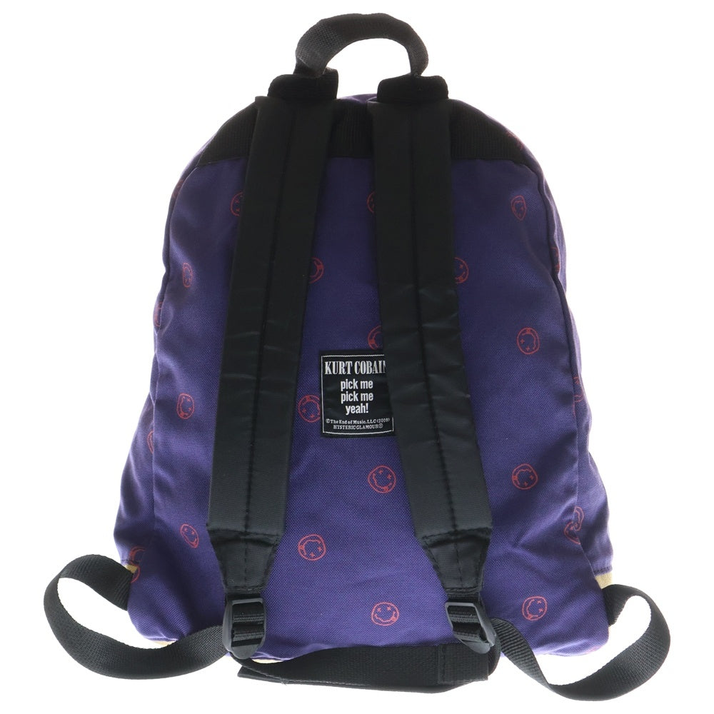 HYSTERIC GLAMOUR(ヒステリックグラマー) ×OUTDOOR KURT COBAIN NIRVANA カートコバーン ニルヴァーナ バックパック リュック パープル/ベージュ